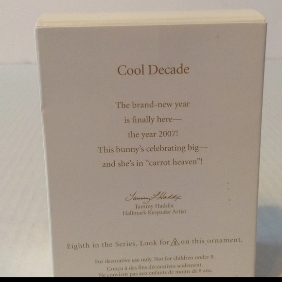 Hallmark 2007 Cool Decade Bunny Rabbit Holiday Christmas Ornament - Picture 7 of 7
